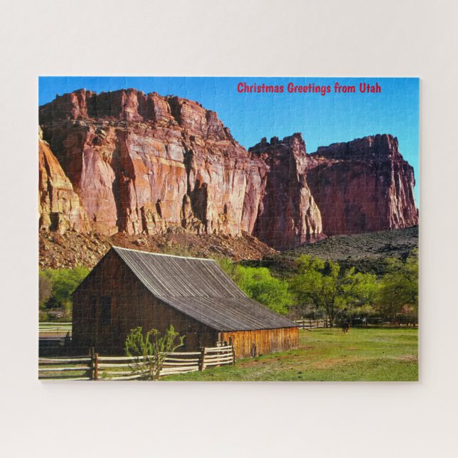 Utah Mountain Barn. Jigsaw Puzzle (Horizontal)