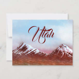 Utah Mountain Range Postcard