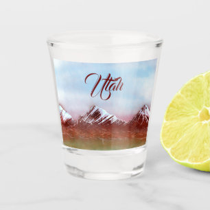 Utah Mountain Range Shot Glass