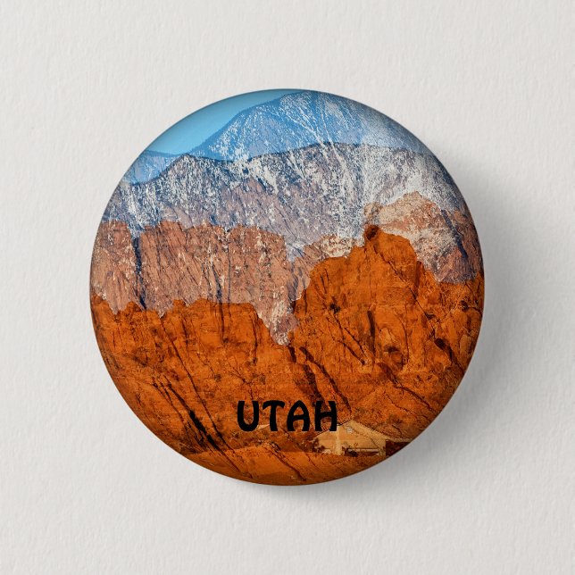 Utah Mountains Button (Front)