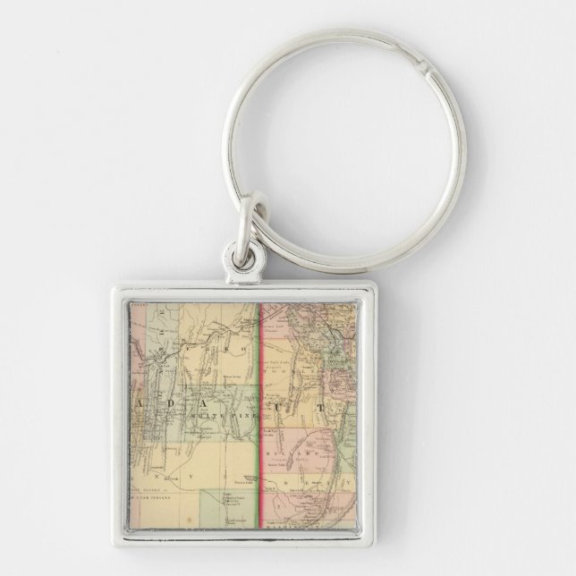 Utah, Nevada Map by Mitchell Keychain (Front)