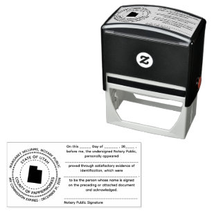 Utah Notary Public Acknowledgement Stamp