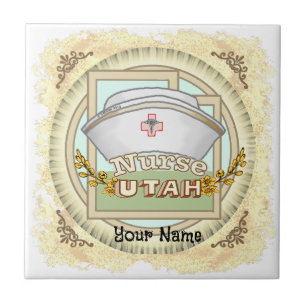 Utah Nurse Ceramic Tile