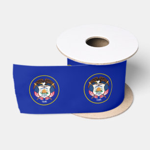 Utah old flag satin ribbon