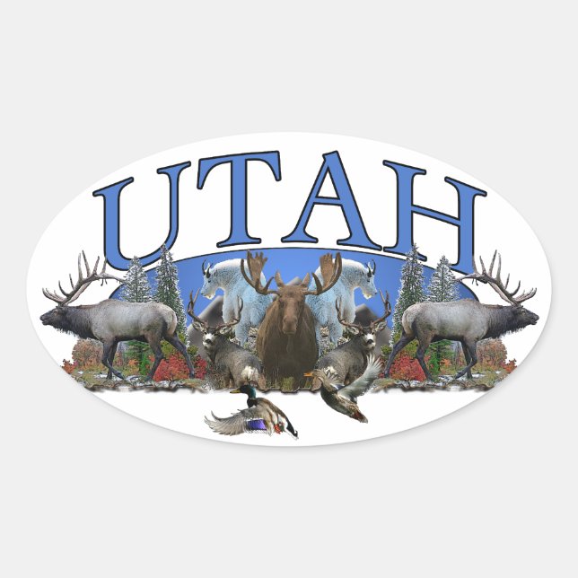 Utah Oval Sticker (Front)