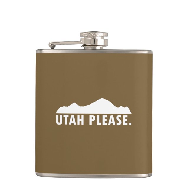 Utah Please Flask (Front)