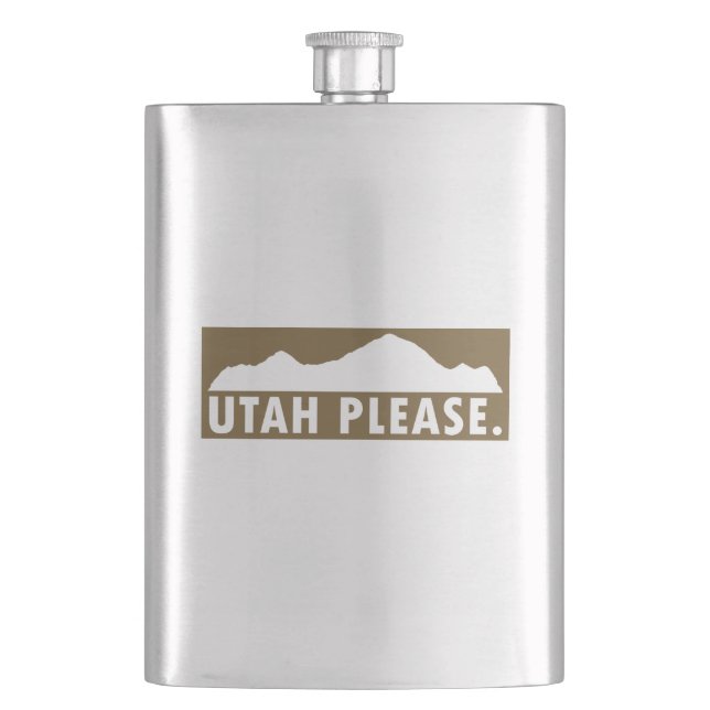 Utah Please Flask (Front)