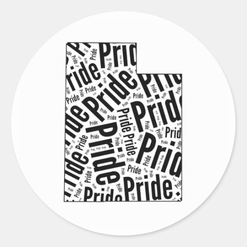 UTAH PRIDE CLASSIC ROUND STICKER