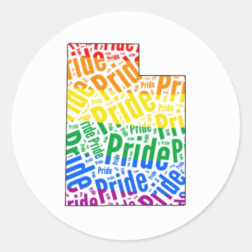 UTAH PRIDE CLASSIC ROUND STICKER