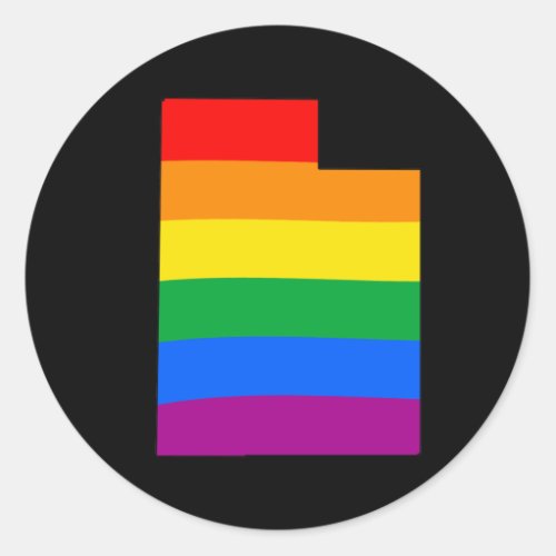 UTAH PRIDE _png Classic Round Sticker