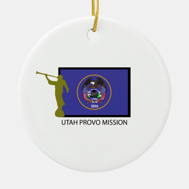 UTAH PROVO MISSION LDS CTR CERAMIC ORNAMENT (Front)
