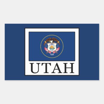 Utah Rectangular Sticker by KellyMagovern at Zazzle