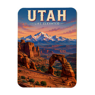 Utah Red Rock Mountains Scenic Escape Magnet