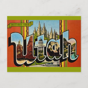 Utah Retro Postcard