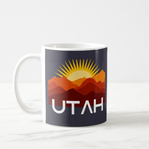 Utah Retro Vintage Desert Sunset Coffee Mug