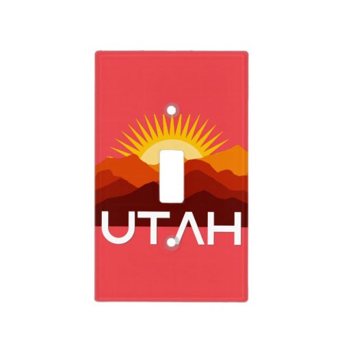 Utah Retro Vintage Desert Sunset Light Switch Cover