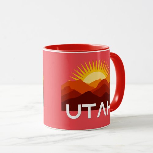 Utah Retro Vintage Desert Sunset Mug
