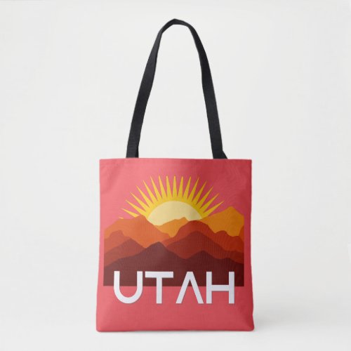 Utah Retro Vintage Desert Sunset Tote Bag