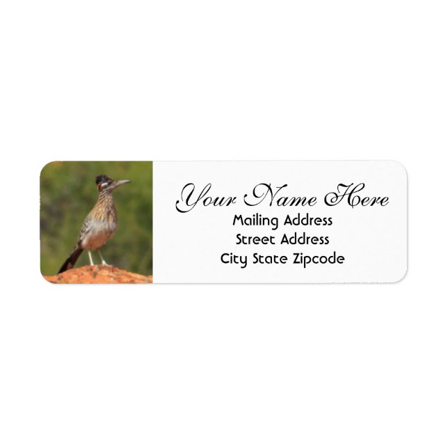 Utah Roadrunner Return Address Label (Front)