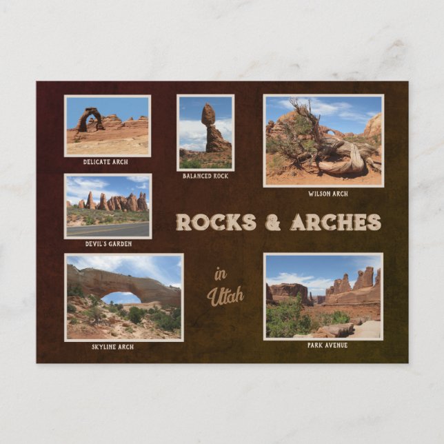 Utah: Rocks & Arches Postcard (Front)