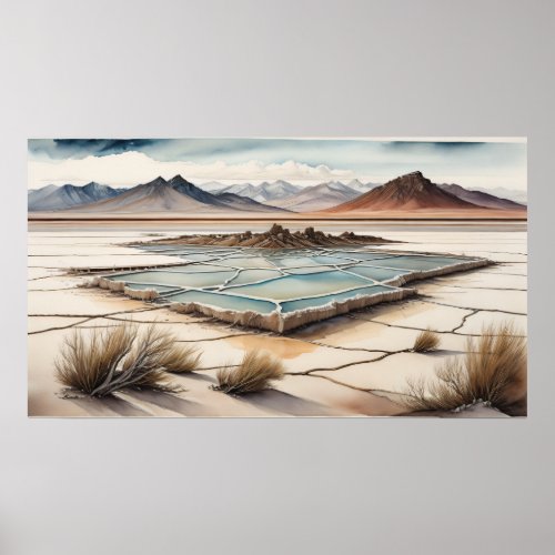Utah Salt Flats 8 Poster