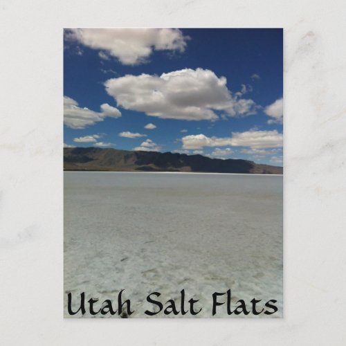 Utah Salt Flats Landscape Postcard
