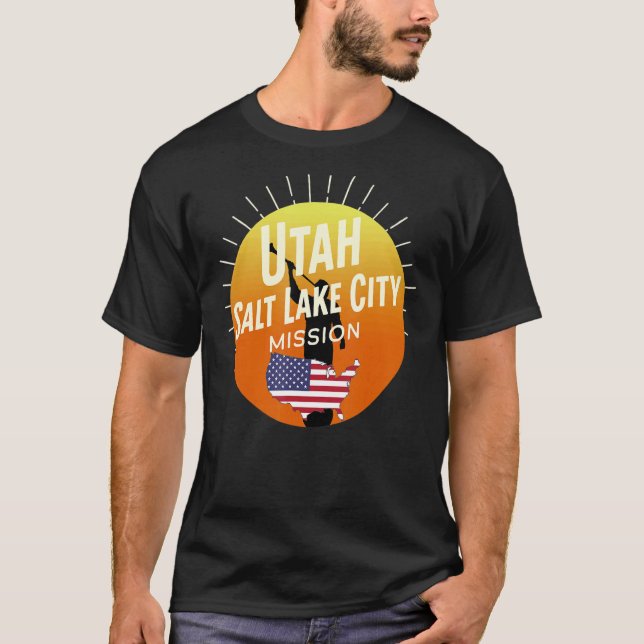 Utah Salt Lake City Mormon LDS Mission Missionary  T-Shirt (Front)
