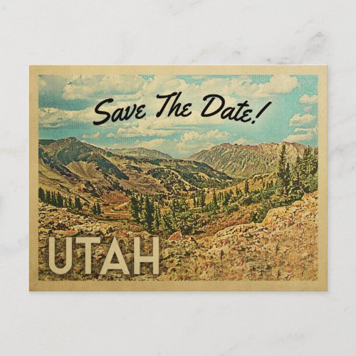 Utah Save The Date Vintage Postcards