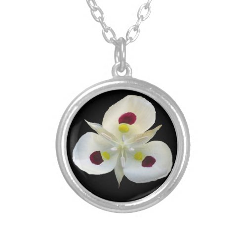 Utah Sego Lily Silver Plated Necklace