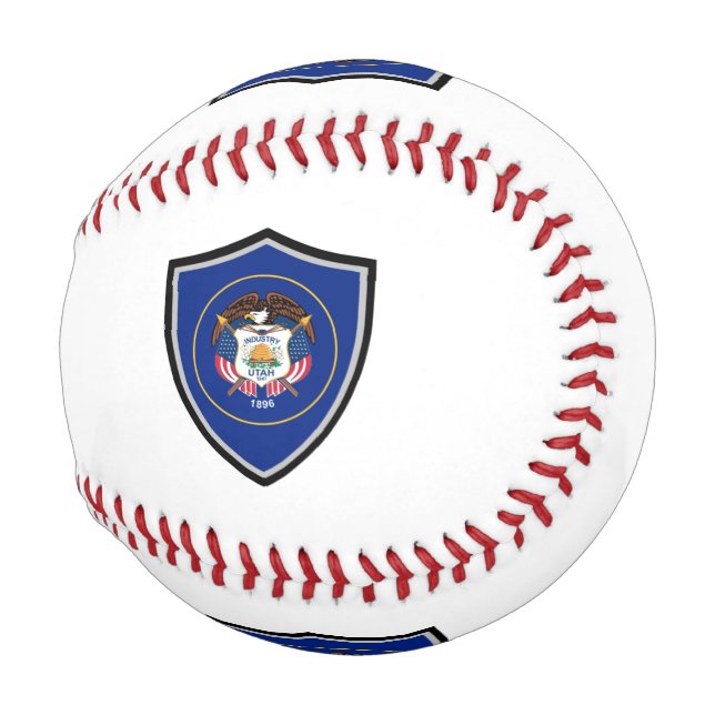 Utah shield flag baseball (Front Right)