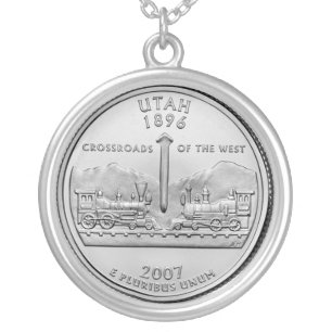 utah silver plated necklace