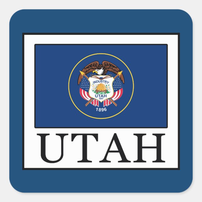 Utah Square Sticker (Front)
