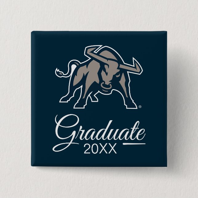 Utah State | Aggie Blue Graduation Button (Front)