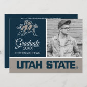 Utah State | Aggie Blue Graduation Invitation (Front/Back)