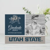 Utah State | Aggie Blue Graduation Invitation (Standing Front)
