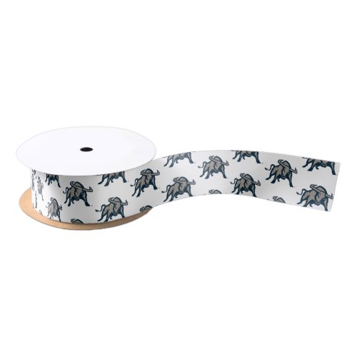 Utah State  Aggie Blue Logo Satin Ribbon