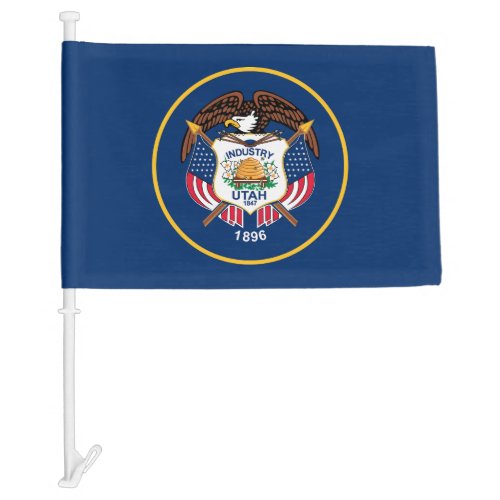 Utah State Car Flag