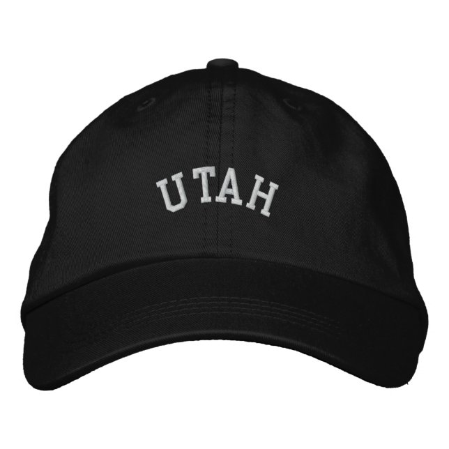 Utah State Embroidered Embroidered Baseball Cap (Front)
