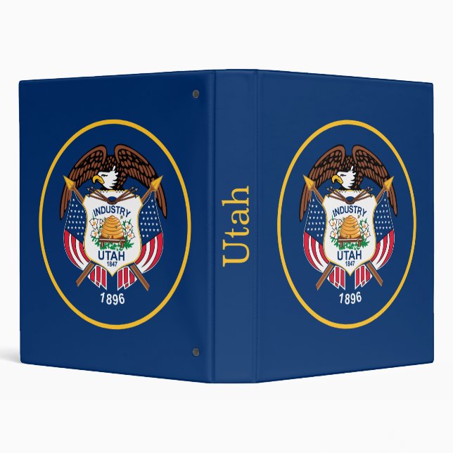 Utah State Flag 3 Ring Binder (Background)