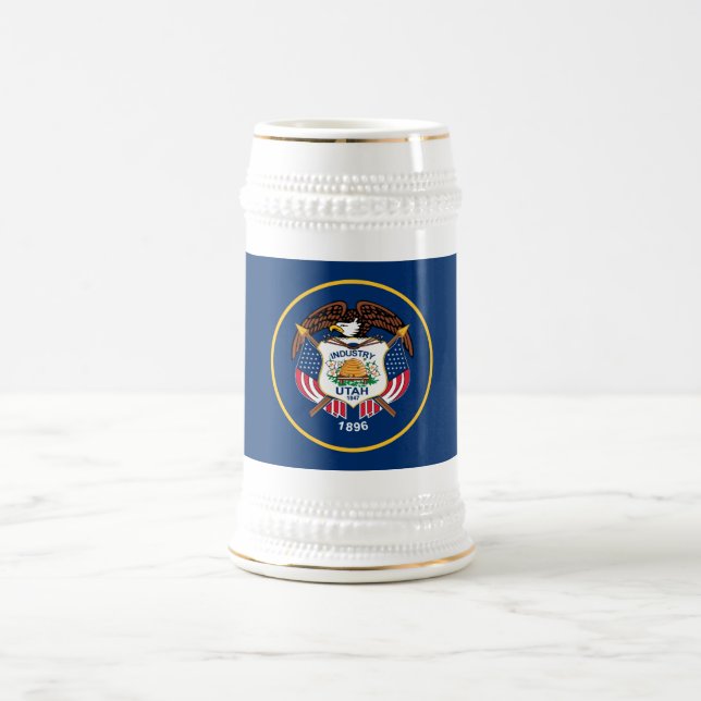 Utah State Flag Beer Stein (Center)
