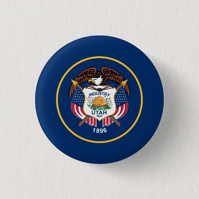 Utah State Flag Button (Front)