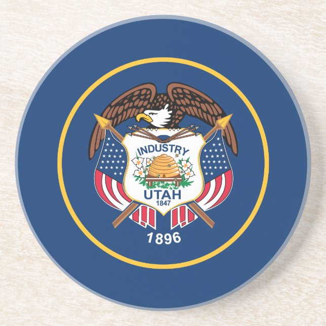 Utah State Flag Coaster (Front)