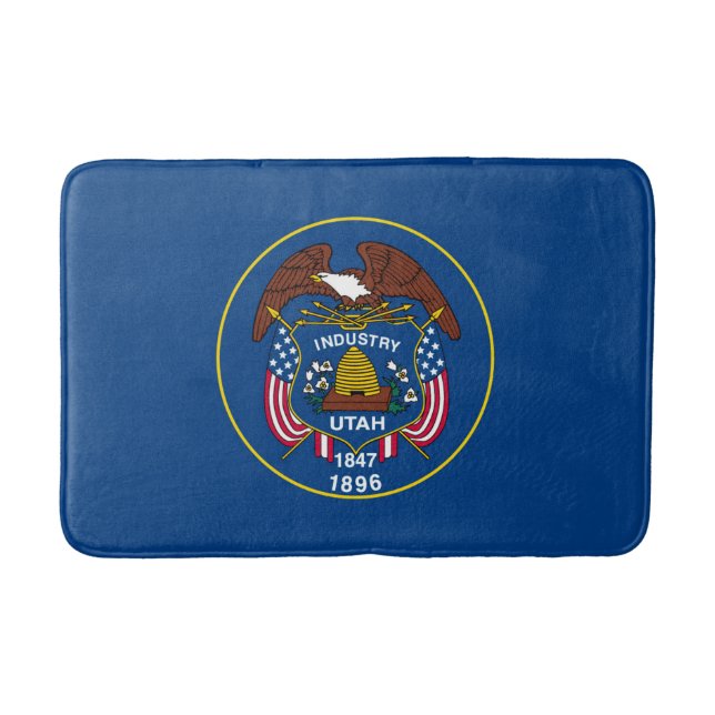 Utah State Flag Design Bath Mat (Front)