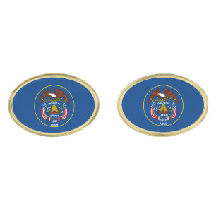 Utah State Flag Design Cufflinks