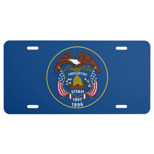 Utah State Flag Design License Plate