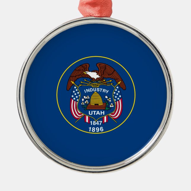 Utah State Flag Design Metal Ornament (Front)