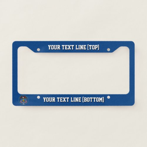 Utah State Flag Design on a Personalized License Plate Frame