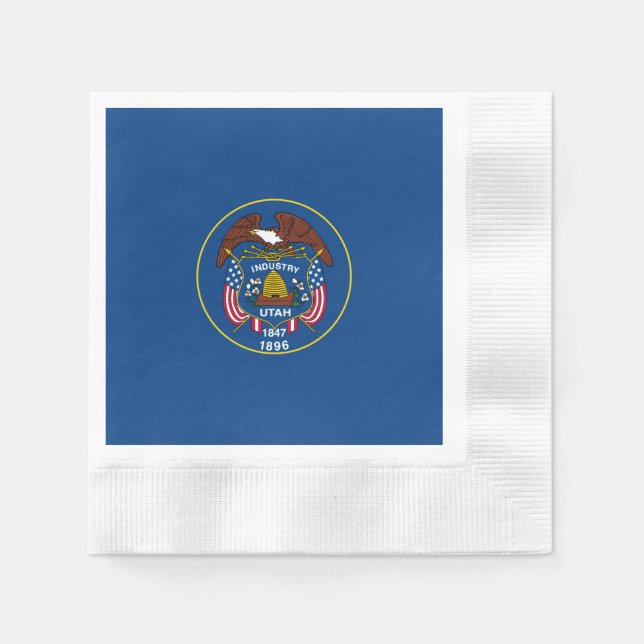 Utah State Flag Design Paper Napkins (Front)