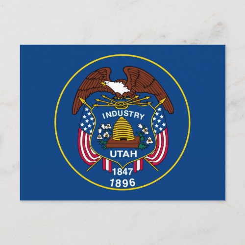 Utah State Flag Design Postcard
