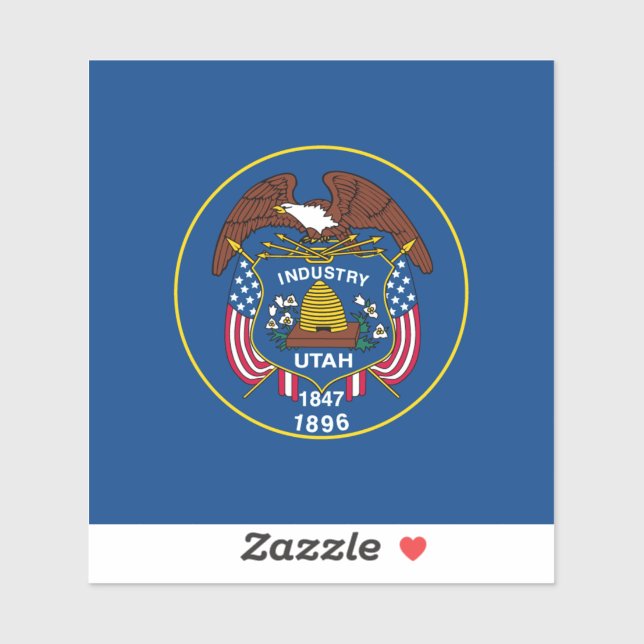 Utah State Flag Design Sticker (Sheet)